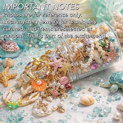 SMUOBT Mystery Jewelry Jar Box Set, Gothic Surprise Gift for Women | Gothic Vintage Jewelry Assortment, Includes Necklace/Earrings/Rings/Bracelet/Keychain, Surprise Mix, Ideal for Birthday thumbnail 3