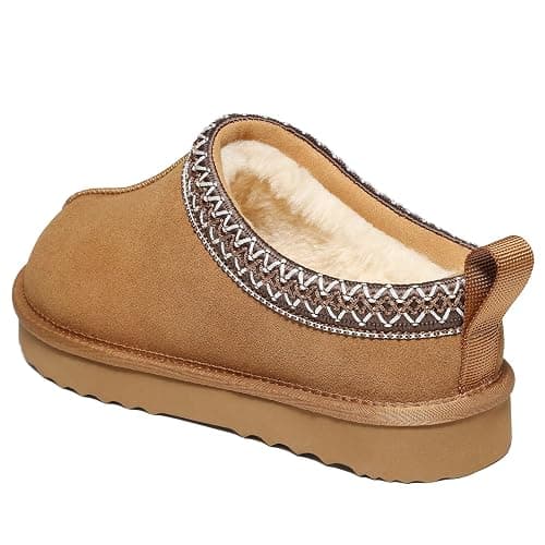 Litfun Women's Fuzzy House Slippers Genuine Suede Fluffy Winter Slipper Cozy Furry Warm Shoes Indoor/Outdoor thumbnail 5