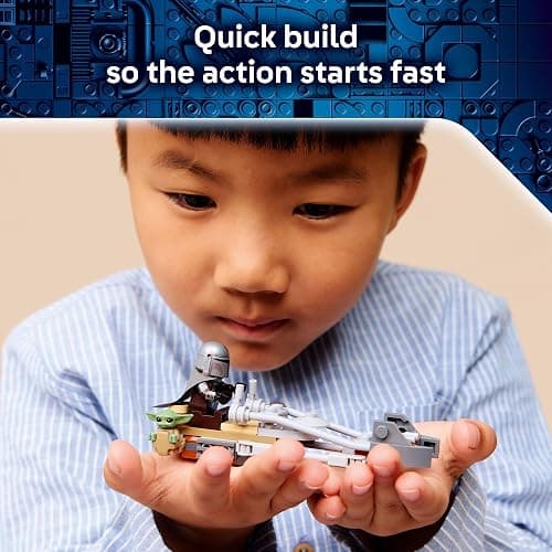 LEGO Star Wars The Mandalorian & Grogu’s Speeder Bike Building Toy for Boys & Girls - Pretend Play Space Vehicle W/2 Star Wars Character Figures for Kids, Ages 6+ - Gift Idea for Birthdays - 75436 thumbnail 4