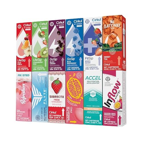 Cirkul Fan Favorite Bundle with 12 Flavor Cartridges, Zero Calories and No Sugar Drink Mix - Image 1