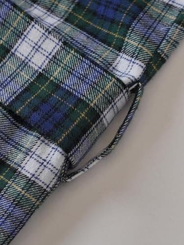 Latuza Men's Cotton Flannel Long Robe Full Length Plaid Bathrobe thumbnail 5