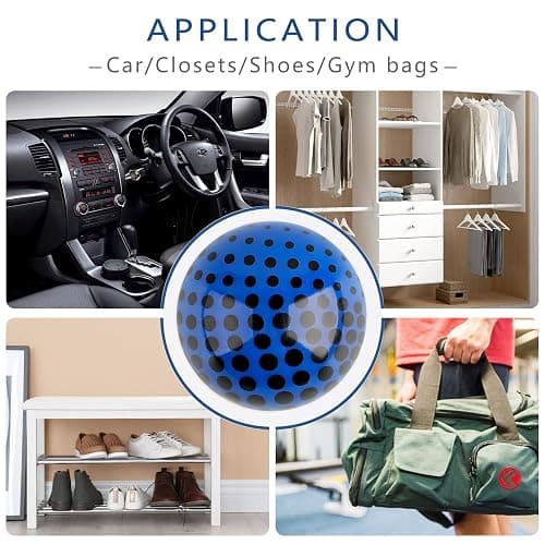 Knixmax Sneaker Deodorizer Shoe Freshener Balls, Gym Bags Lockers Car Air Fresheners, Boot Deodorant Balls Odor Eater Shoe Deodorizers 6 Packs Cologne Colorful thumbnail 7