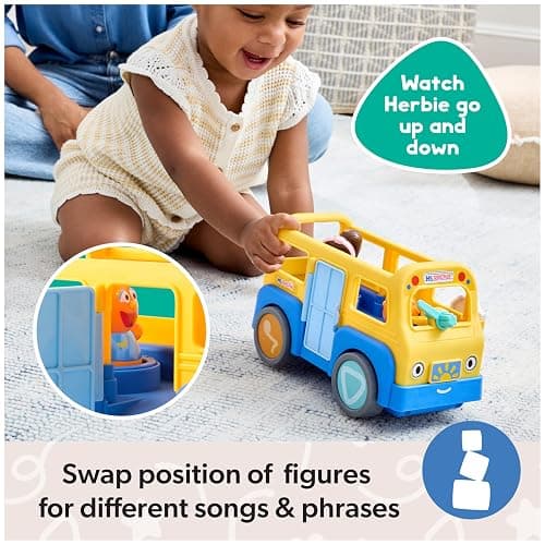 Ms. Rachel Official My First Learning Electronic School Bus with 2 Figures, Music & Sounds, Educational Toys & Toddler Toys for Girls & Boys Ages 1-3+ thumbnail 6