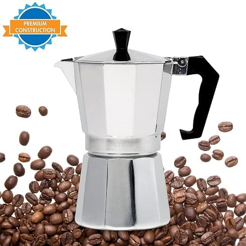Primula Classic Stovetop Espresso and Coffee Maker, Moka Pot for Italian and Cuban Café Brewing, Greca Coffee Maker, Cafeteras, 6 Espresso Cups, Silver thumbnail 10
