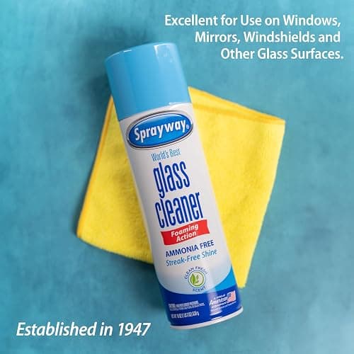 Sprayway Glass Cleaner Foaming Aerosol Spray, 19oz, Pack of 2 | Ammonia-Free, Streakless, Fast-Acting | Cleans & Polishes Glass Surfaces | Fresh Scent, Removes Fingerprints, Dust, Dirt, Smoke Film thumbnail 4
