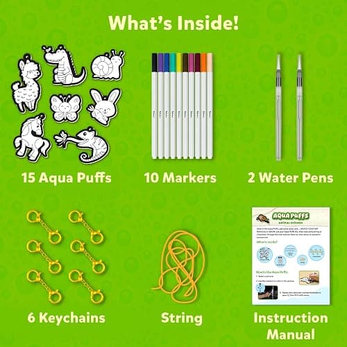 Skillmatics 3D Art Kit - Aqua Puffs Animals, Stocking Stuffers, Paint by Number Craft for Kids, DIY Color & Inflate Activity, Travel & Chirstmas Gift for Girls & Boys Ages 4, 5, 6, 7, 8, 9, 10 thumbnail 6