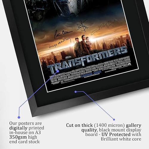 HWC Trading Transformers 1 16 x 12 inch Framed Gifts Printed Poster Signed Autograph Picture for Movie Memorabilia Fans - 16" x 12" Framed thumbnail 4
