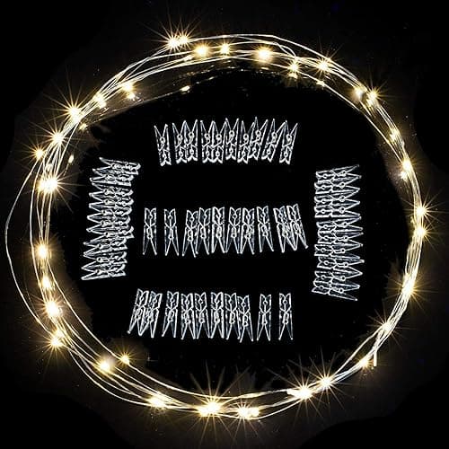 17Ft 50 LED Fairy String Lights with Clear Clips - Perfect for Dorm, Bedroom, Wedding Decor thumbnail 5