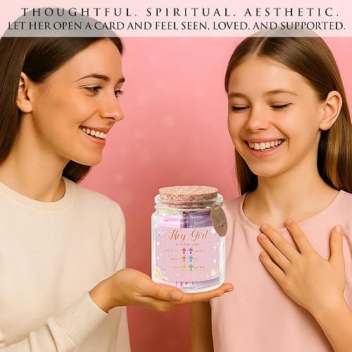 Hey Girl Bible Verse Jar – 92 Encouraging Scriptures for Teen Girls, Trendy Stuff & Gifts for Teen Girl, Back to School Essentials, Birthday Gifts & Christian Inspirational Jar for Teens thumbnail 5