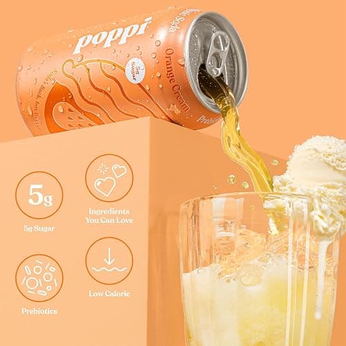 Poppi Sparkling Prebiotic Soda Beverage with Apple Cider Vinegar, Seltzer Water and Fruit Juice, Crowd Pleasers Variety Pack, 12 Fl Oz, Pack of 12, Packaging May Vary thumbnail 4