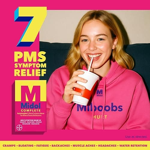 Midol Complete Menstrual Pain Relief Caplets, 40 Count - Provides Cramp, Headache, and Bloating Relief thumbnail 2