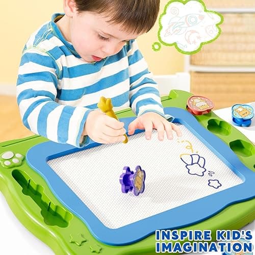 Large Magnetic Drawing Board for Toddlers, Magnetic Doodle Board for Kids, Etch A Sketch Magnet Erasable Writing Pad, Preschool Education Travel Toys for Kids Boys Girls Age 3 4 5 6 7 8 Years Old - ZYD014A-B6 thumbnail 2