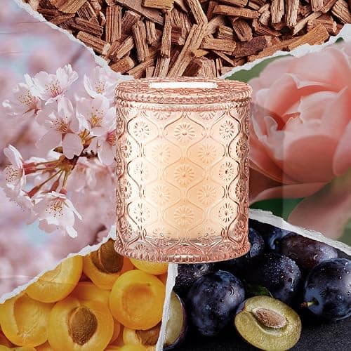LA JOLIE MUSE Cherry Sakura Candle - Cherry Blossom, Rose, Sandalwood | 6 oz Natural Soy Wax | 40 Hours Clean Burn | Floral Scented Candle | Gift-Ready for Hosts & Gatherings thumbnail 2