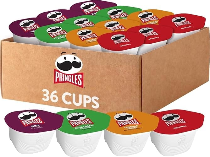 Pringles Potato Crisps Chips, Snack Stacks, Lunch Snacks, Variety Pack (36 Cups) - Image 1