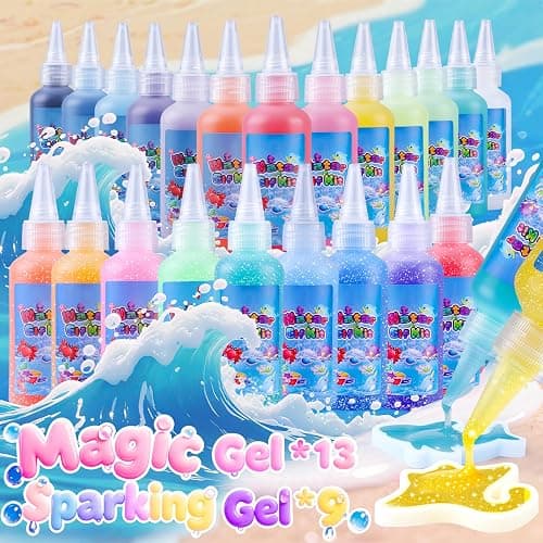 Aibxiu Magic Water Elf Toy Kit, Crafts for Kids Ages 4-8-12, Aqua Fairy Water Gel with 22 Gels, 22 Sea Creature Molds, DIY Craft Kit, Birthday & Party Favors for Kids Ages 3+ thumbnail 6