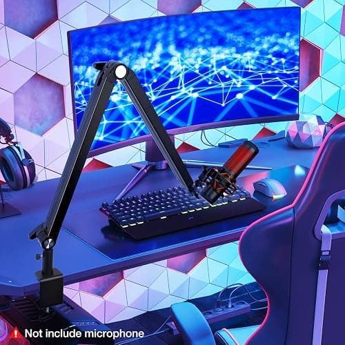 Blue Yeti Boom Arm with Extension Tube - Mic Boom Arm Compatible with Blue Yeti, Adjustable Boom Height Microphone Stand for HyperX QuadCast, Shure MV7, Rode, and Most Gaming Mic By SUNMON thumbnail 2