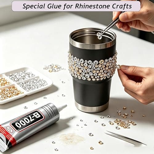 B7000 Jewelry Glue for Making, FITTDYHE 1PCS 50ML/1.69 fl oz Clear Adhesive for Rhinestone, Fabric, Multipurpose Super B-7000 for Phone Repair, Nail Art, Wood, Glass, Charms thumbnail 7