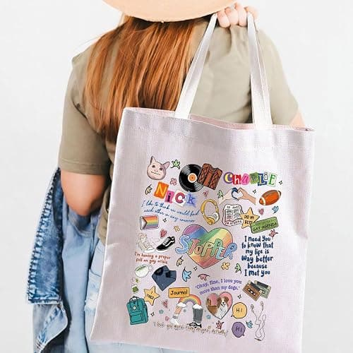BLUPARK Heart Stopper Tote Bag LGBT Book Tote Bag LGBT Pride Gift Love Is Love Tote Bag Gay Pride Shoulder Bag Gay Juice Tote thumbnail 2