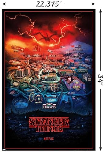 Trends International Netflix Stranger Things: Season 4 - Hawkins, Indiana Wall Poster, 22.375" x 34", Unframed Version thumbnail 3