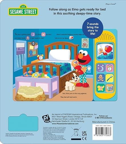 Sesame Street - Sleepy Time for Elmo - Bedtime Sound Book - PI Kids thumbnail 2