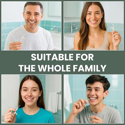 Natural Dental Floss Picks 75 Pack – Organic Biodegradable Floss Sticks with Strong Bamboo Charcoal Thread & Vegan Cornstarch Handle – No Plastics, No Artificial Flavours - Kraft Paper Box thumbnail 6