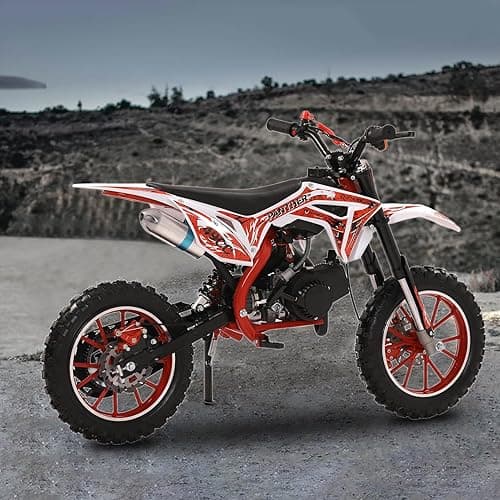 Shulemin 50CC Kids Dirt Bike, 2-Stroke Dirt Bike for Kids,Gas Power Motocross, Off Road Mini Motorcycle, Gas Bike Load 330Lbs thumbnail 7