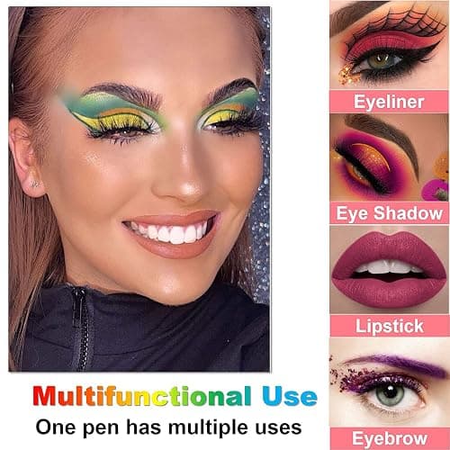 LemonSac 15PCS Colorful Eyeliner Pen Set, Eye Shadow Pencil, Pearl & Matte Metallic Glitter Eyeliner for Women, Eye & Lip Liner, Professional Eye Makeup Set thumbnail 5