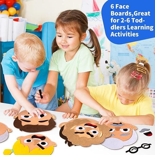 Craftstory 116 Pcs Social-Emotional-Learning-Activities for Kids - 6 Family Feelings-Board-Games, Autism Sensory Toy Learning Materials Educational Speech Therapy Toys for Toddlers Age 3+ thumbnail 4