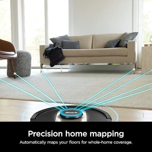 Shark AV2501AE AI Robot Vacuum with XL HEPA Self-Empty Base, Bagless, 60-Day Capacity, LIDAR Navigation, Perfect for Pet Hair, Compatible with Alexa, Wi-Fi Connected, Carpet & Hard Floor, Black thumbnail 6