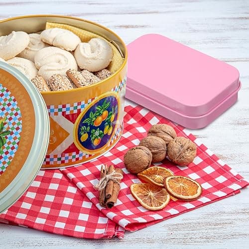 uxcell 2pcs Metal Tin Box, 3.7x2.4x0.8 Mini Portable Rectangular Empty Tinplate Small Storage Container Airtight Tins with Lids for Candy Favors Crafts Christmas Gifts, Pink thumbnail 7