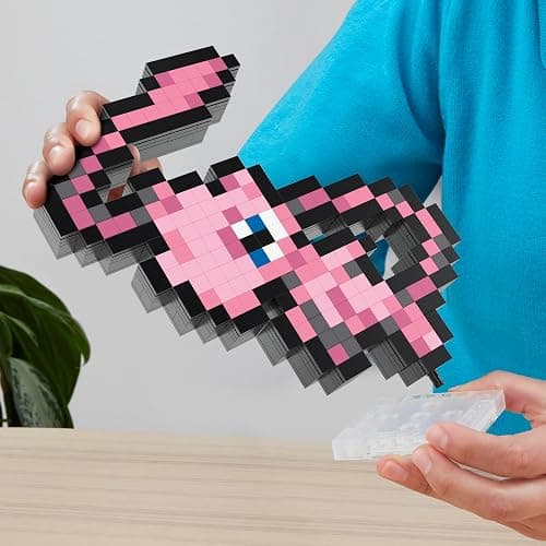 MEGA Pokemon Action Figure Building Set, Mew with 434 Pieces and Pixel Retro Style, for Table or Wall Decor, Build & Display Toy for Collectors thumbnail 3