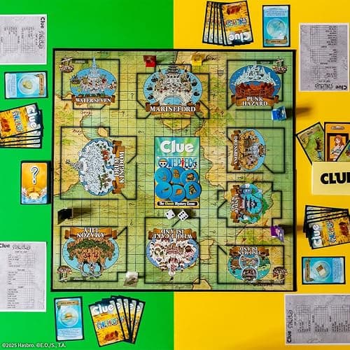 CLUE: One Piece Board Game, Find Hidden Pirate Treasure with Luffy and The Straw Hat Crew, Explore Iconic Locations Like Dressrosa, Drum Kingdom & Water Seven, Official Toei Animation Game, Ages 8+ thumbnail 5