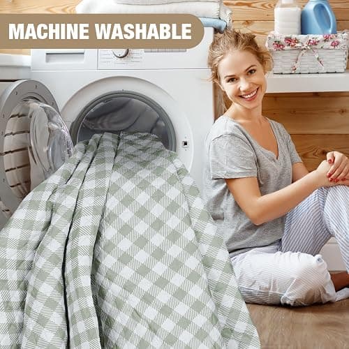 Picnic Blankets Outdoor Extra Large - 80"x80" Portable Waterproof Picnic Blanket, Machine Washable 3-Layer Foldable Park Mat with Sandproof Backing for Grass, Hiking, Travel, Concerts, Indoor (Green) thumbnail 7
