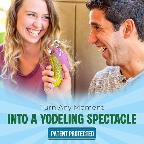 DR DINGUS Yodeling Pickle (1 Pickle - 5 Inch) Sings Dill-lightful Musical Yodel Song - Hilarious Laughs - Singing Novelty Gag Gift for Friends Family Coworkers Office Students Classroom thumbnail 3