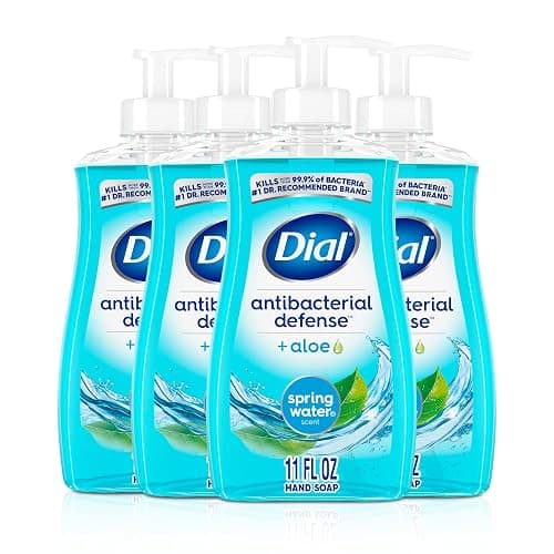 Dial Antibacterial Liquid Hand Soap, Spring Water, 11 fl oz (Pack of 4) - Image 1