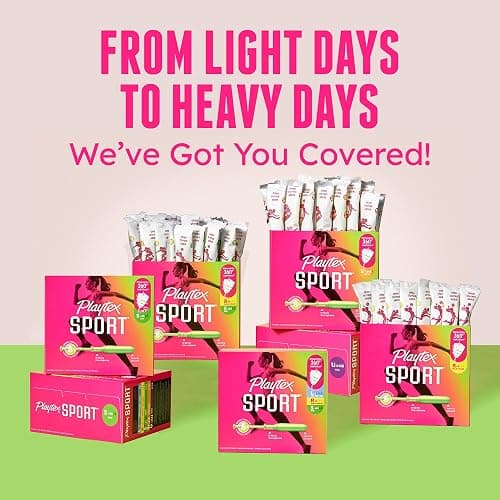 Playtex Sport Tampons Multipack, Light/Regular/Super, Fragrance Free, 46ct thumbnail 6