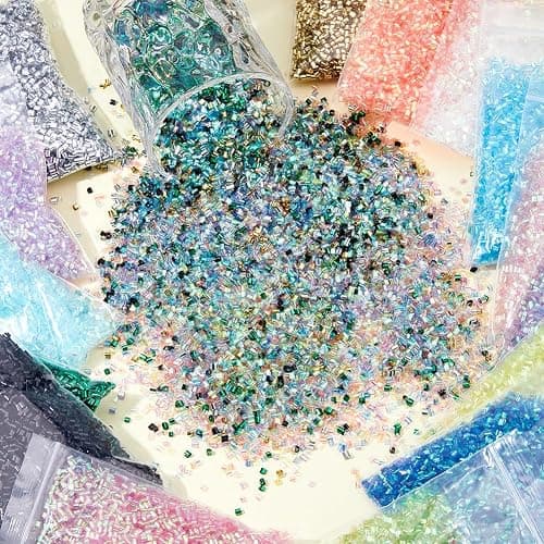 DICOSMETIC 15 Colors 180g Crispy Bingsu Beads for Slime About 19050Pcs Iridescent Soft Straw Tube Beads 3D Glitter Plastic Bead Assortment Crunchy Slime Microbeads Supplies thumbnail 5