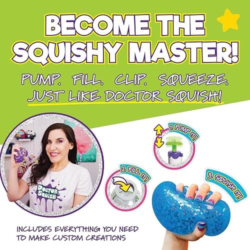 Doctor Squish Squishy Maker Kit – DIY Squishy Making Station | Make Your Own Squishies with Slime Powder, Sparkles & TPR Balloons | Fun Stress Ball & Squishy Kit for Kids Ages 8 & Up thumbnail 3