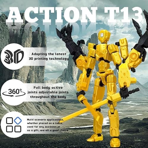 T13 Assembly Completed Action Figure, T13 Multi-Jointed Movable Robot Action Figure Set,Collectors Desktop Decorations for Game Lovers Toys thumbnail 4