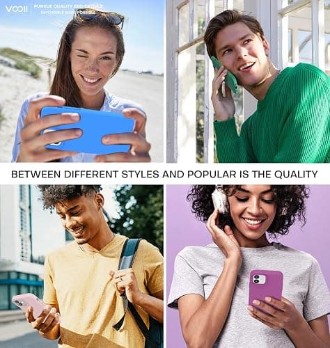 Vooii Compatible with iPhone 12 Case/iPhone 12 Pro Case, Liquid Silicone Upgrade [Soft Anti-Scratch Microfiber Lining] [Shockproof Drop Protection] Phone Case 6.1 inch - Chalk Pink thumbnail 6