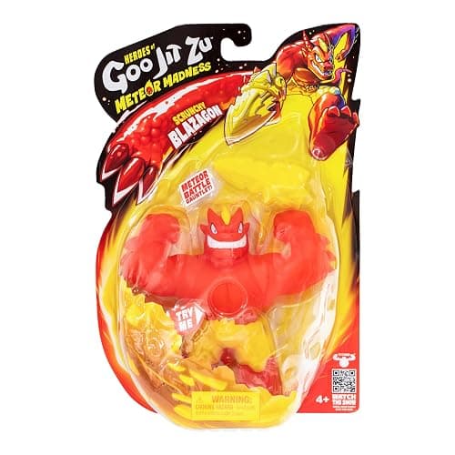 Heroes of Goo Jit Zu Meteor Madness, Stretchy Blazagon Action Figure, with Unique Scrunchy Goo Filling & Meteor Battle Gauntlet, Sensory Toy That Stretch Up to 3X Its Size thumbnail 4