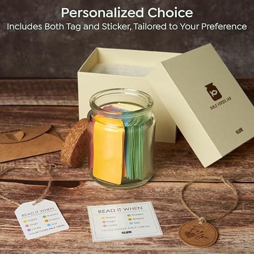 BLIEVE Read Me When Bible Verse Jar For Daily Encouragement, Graduation Gifts, Fathers Day Gift For Dad, Birthday Inspirational Christian Jar thumbnail 9