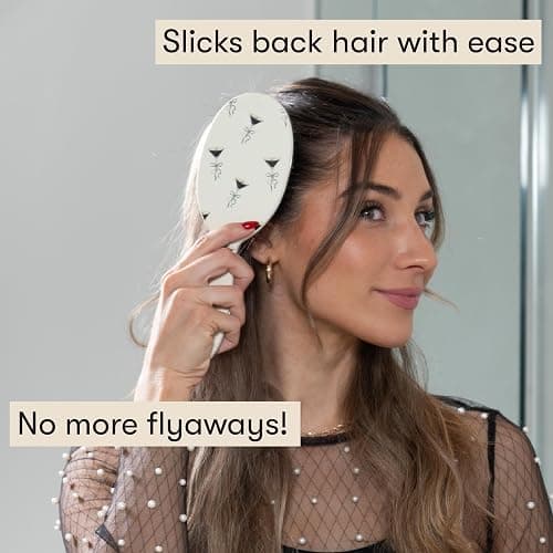 FRAMAR Boar Bristle Hair Brush – Slick Back Hair Brush For Women, Boar Bristle Brush, Slick Back Brush, Hairbrush Women, Brosse a Cheveux, Boar Brush For Volume and Shine – Espresso Martini thumbnail 5