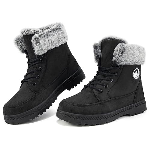 Warm Boots for Women Waterproof Booties Anti Slip Shoes Women Snow Boots Winter Shoes with Fur Lined - Image 1