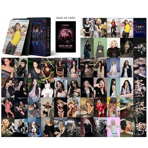 Beyitoria Black Pink Fotokarten Set (220 Stück) - 4 Boxen Lomo Cards, Korean Pop BP Fanartikel Sammelkarten HD Fotokarte - Idol Merch Geschenk für Mädchen thumbnail 5