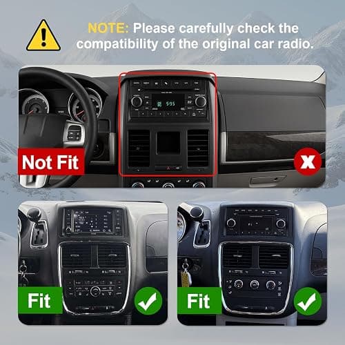 2+64G Android 14 Double Din Car Radio Stereo for Dodge Grand Caravan 2011-2020/Chrysler Town&Country 2011-2016/Grand Voyager 2011-2015 with 9" Touchscreen Built-in Carplay/Android Auto/Bluetooth/SWC thumbnail 2