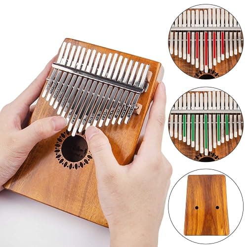 Newlam Kalimba Thumb Piano 17 Keys, Portable Mbira Finger Piano Gifts for Kids and Adults Beginners Wood thumbnail 6