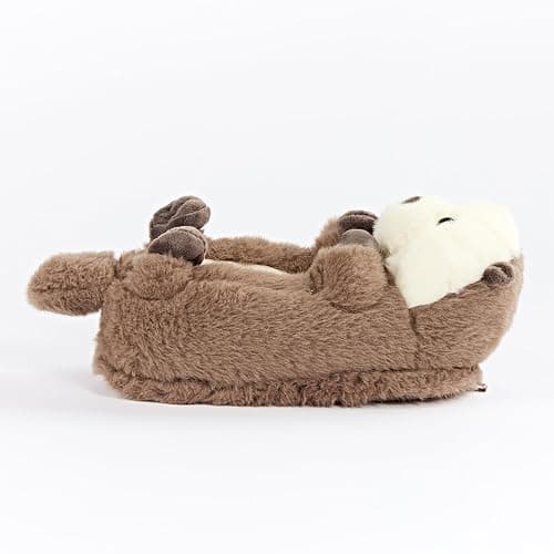ooohyeah Funny Animal Hug Plush Slippers for Women, Novelty Cute Cozy Warm House Slippers with Non-Slip Grips thumbnail 7