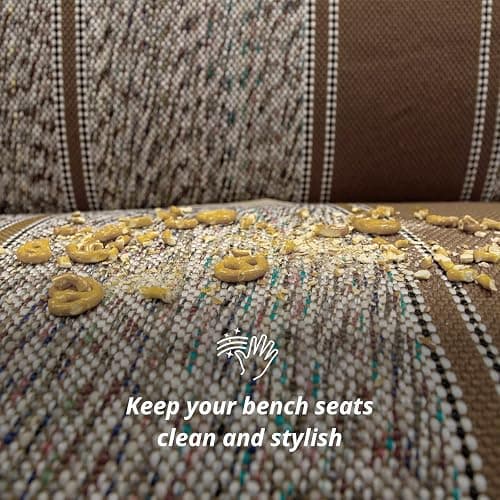 Seat Covers Unlimited Bench Seat Cover, Universal Fit Truck & Car - Brown | Woven Saddle Blanket Fabric, Stain Resistant, One-Piece Design, 56" Wide, Universal Fit, Easy Installation thumbnail 6
