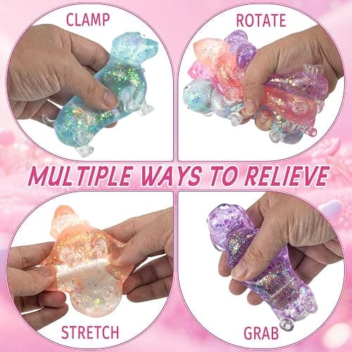 4PCS Dachshund Squishies, Squishies Slow Rising, Squeeze Toys Stress Relief | Glitter Dog Squishies Sensory Toys with Autism, Ideal for Birthday Gifts, Party Favors thumbnail 5
